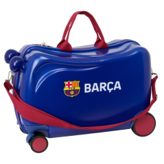 Valise trolley enfant FC Barcelone bleu marine