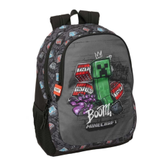 sac à dos Minecraft gris rembourré