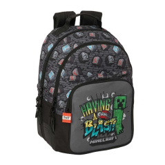 Sac à dos Minecraft gris graffiti