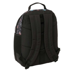 Sac à dos Minecraft gris à motif graffiti avec poche frontale