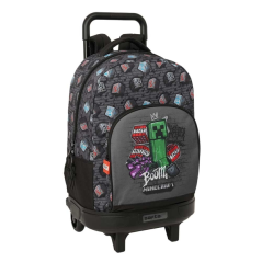 sac à dos Minecraft gris chariot