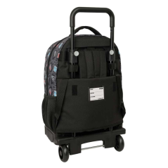 Sac à dos Minecraft graffiti gris avec chariot 33L