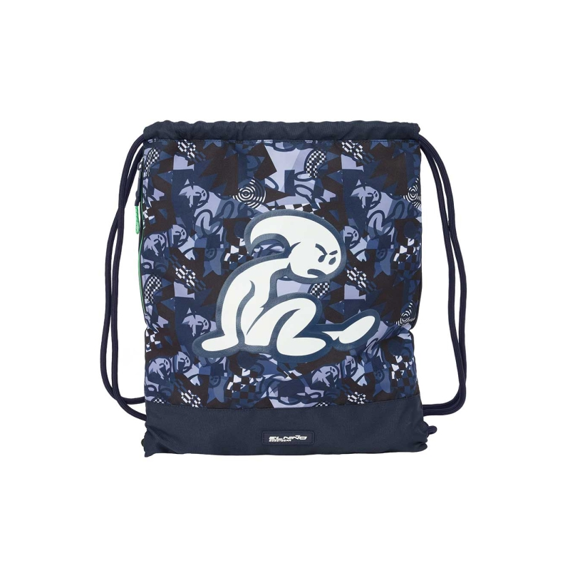 Sac plat Safta El Niño 5 L bleu marine avec poche zippée