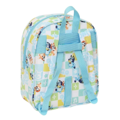 Sac à dos maternelle Bluey Safta bleu pastel adapt. chariot