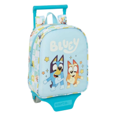 Mochila à roulettes bleu pastel