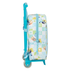 Mochila à roulettes bleu pastel