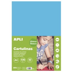 ✅ Apli Carton Bleu Ciel A4 170g 50 Feuilles couleur Azul Claro en stock