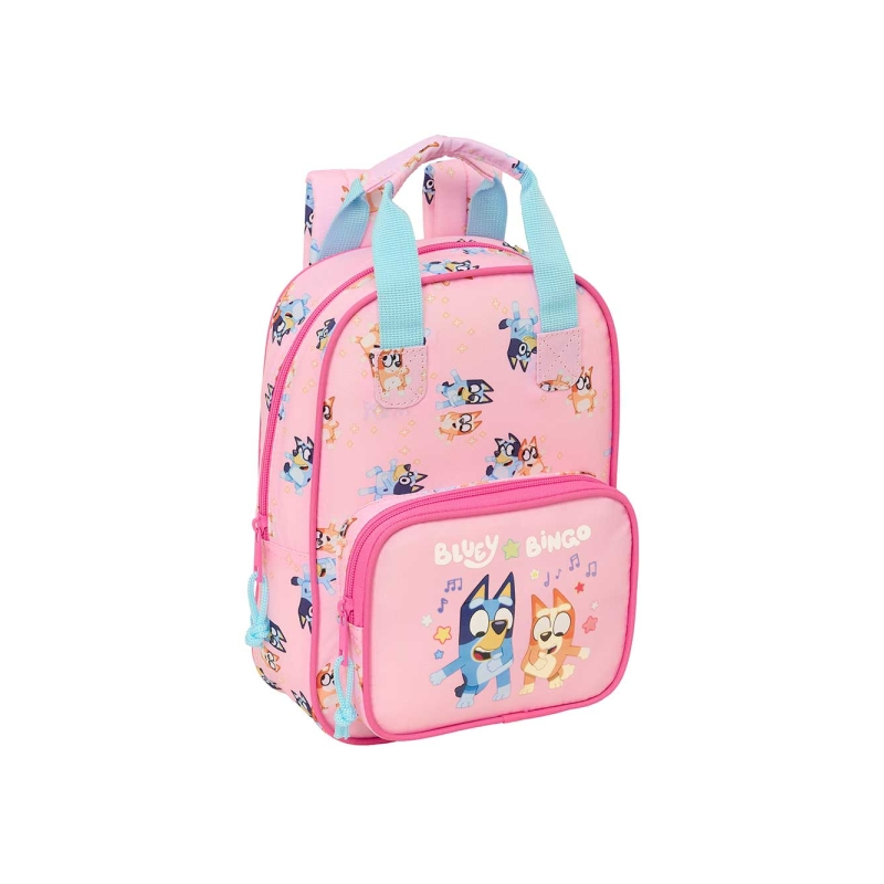 Sac à dos enfant Bluey Dance rose avec poche Sac à dos enfant Bluey Dance rose avec poche