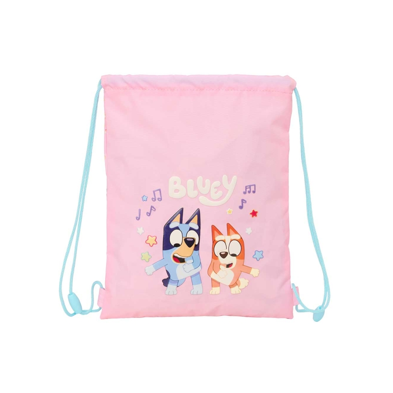 Sac à dos cordon Bluey Dance rose 26x34 cm