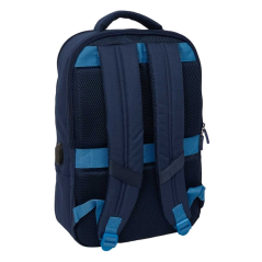 Sac à dos ordinateur 15,6 pouces bleu nuit, porte-bouteille