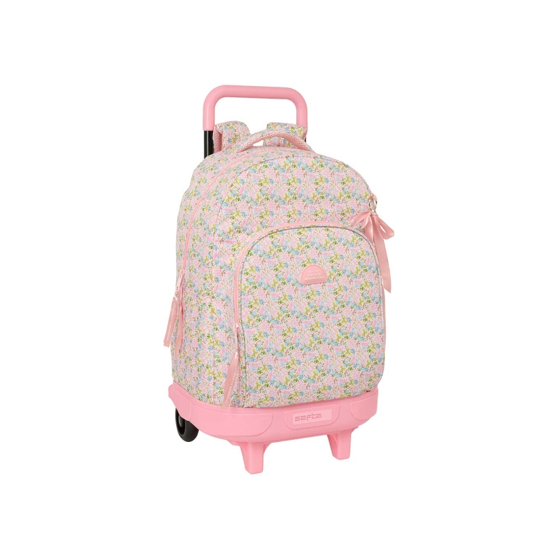 Sac à dos trolley Safta VMB amovible rose avec poche avant Sac à dos trolley Safta VMB amovible rose avec poche avant