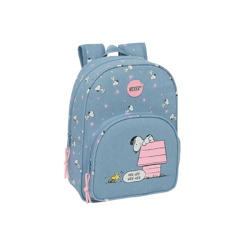 Sac à dos enfant Snoopy bleu compatible valise roulettes