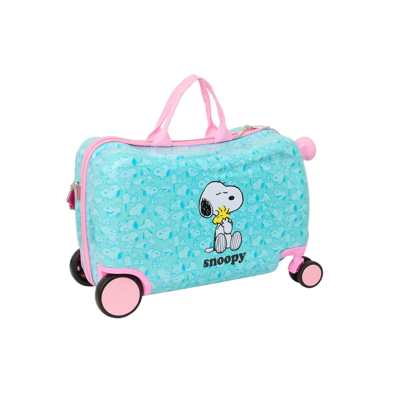 Trolley enfant Snoopy bleu clair avec bandoulière Trolley enfant Snoopy bleu clair avec bandoulière