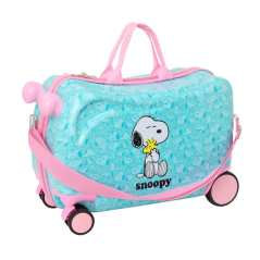 Trolley enfant Snoopy bleu clair avec bandoulière
