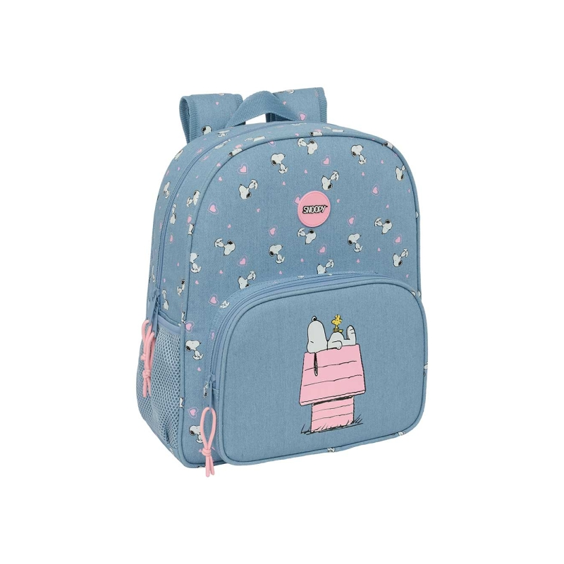 Sac à dos Snoopy bleu compatible trolley, porte-bouteille Sac à dos Snoopy bleu compatible trolley, porte-bouteille