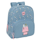 Sac à dos Snoopy bleu compatible trolley, porte-bouteille Sac à dos Snoopy bleu compatible trolley, porte-bouteille