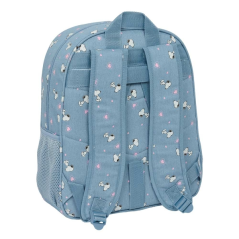 Sac à dos Snoopy bleu compatible trolley, porte-bouteille