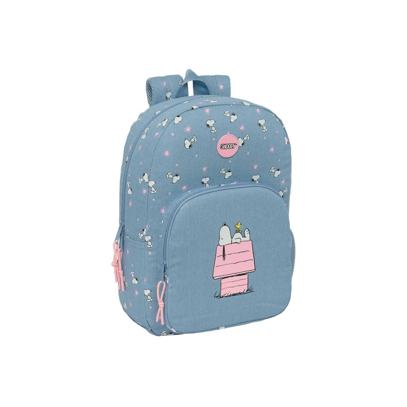 Sac à dos Snoopy bleu adaptable à valise à roulettes