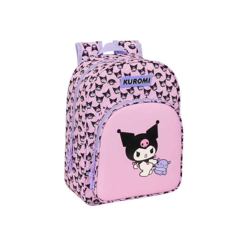 Sac à dos enfant Kuromi rose avec porte-bouteilles Sac à dos enfant Kuromi rose avec porte-bouteilles