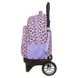 Sac à roulettes Kuromi 33L rose avec porte-bouteille Sac à roulettes Kuromi 33L rose avec porte-bouteille