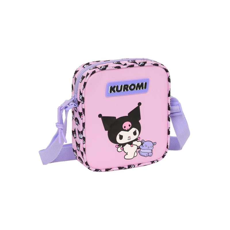 Sac bandoulière Kuromi rose compact Safta 16x18x4 cm