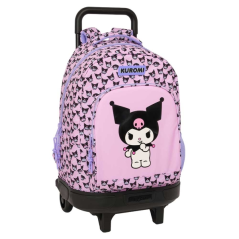 Sac à dos à roulettes rose Kuromi