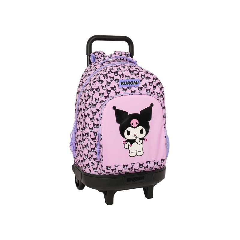 Sac à dos à roulettes Kuromi Safta rose 33 L