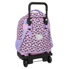 Sac à dos à roulettes Kuromi Safta rose 33 L