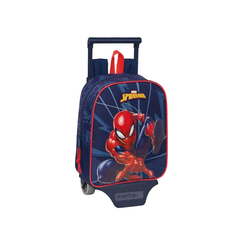 Sac à dos trolley Spider-Man bleu marine amovible Sac à dos trolley Spider-Man bleu marine amovible
