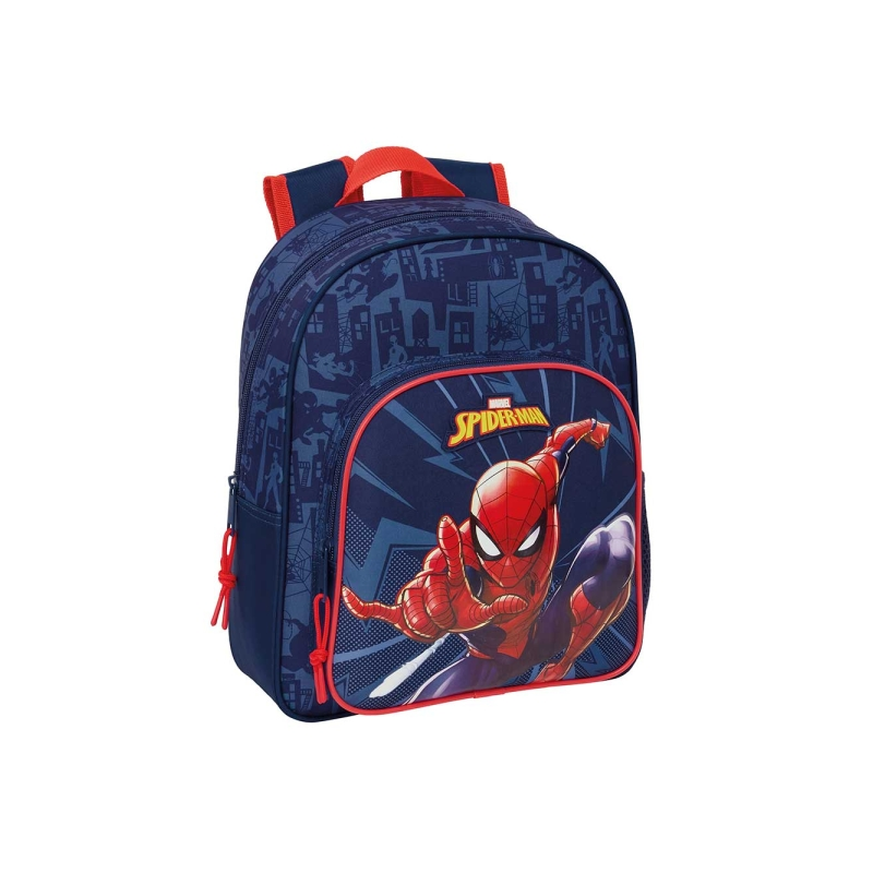 Sac à dos enfant Spider-Man bleu marine avec porte-bouteille Sac à dos enfant Spider-Man bleu marine avec porte-bouteille