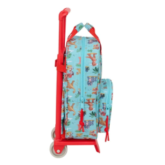 sac à roulettes bleu pastel