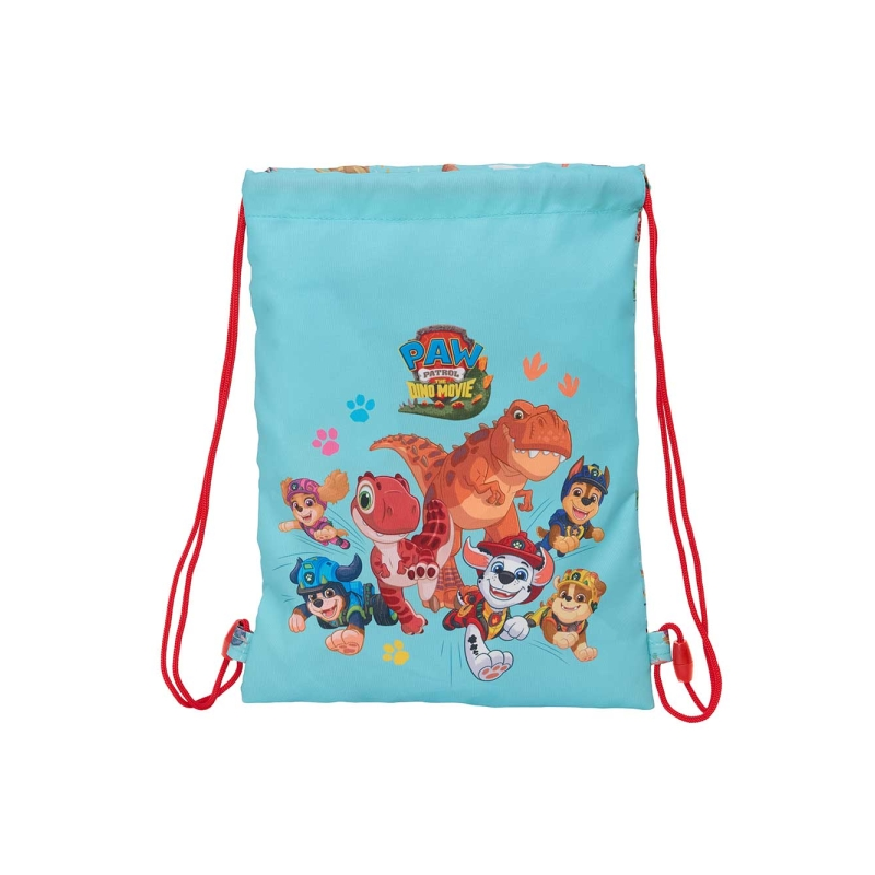 Sac à cordon Paw Patrol Dino Rescue bleu pastel Sac à cordon Paw Patrol Dino Rescue bleu pastel