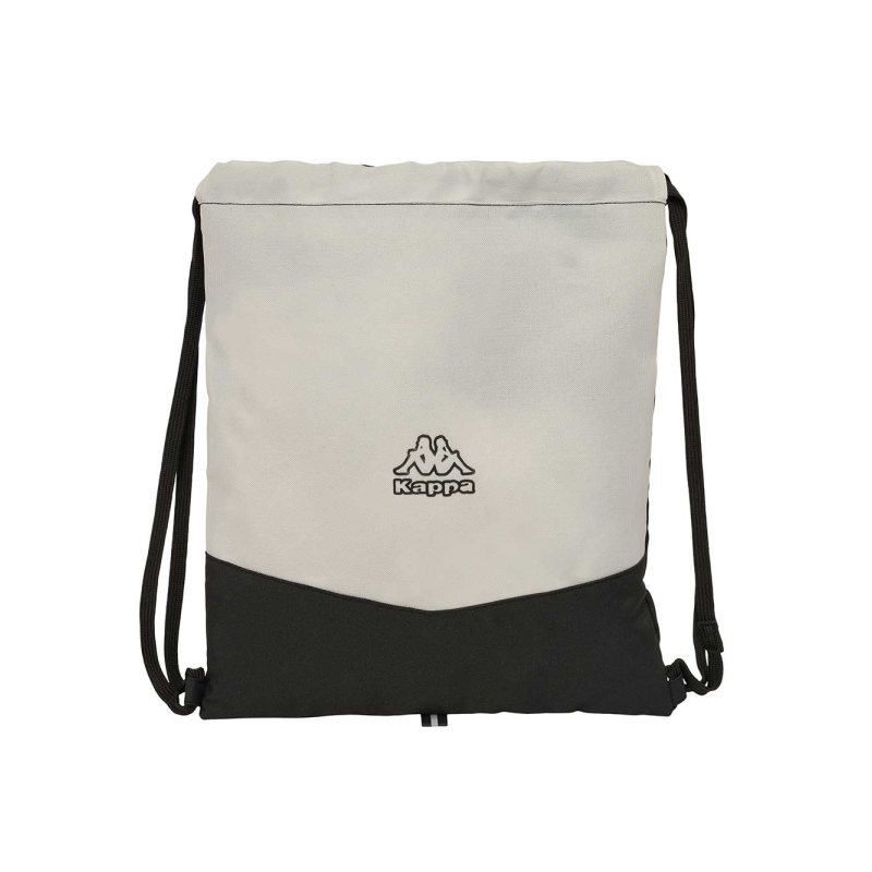Sac plat Kappa 5L noir/gris avec poche zippée Sac plat Kappa 5L noir/gris avec poche zippée