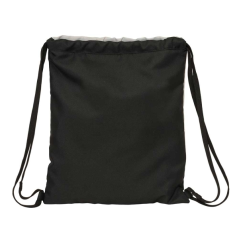 Sac plat Kappa 5L noir/gris avec poche zippée