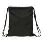 Sac plat Kappa 5L noir/gris avec poche zippée Sac plat Kappa 5L noir/gris avec poche zippée