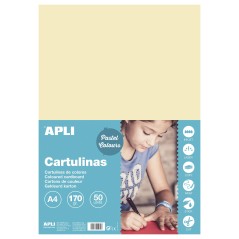 ✅ Apli Ivoire Carton A4 170g 50 Feuilles couleur Blanc en stock
