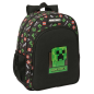 Sac à dos Minecraft noir compatible trolley, porte-bouteille Sac à dos Minecraft noir compatible trolley, porte-bouteille