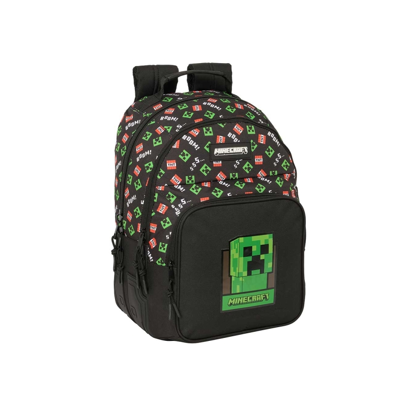 Sac à dos Minecraft noir 2 compartiments anti-rayures Sac à dos Minecraft noir 2 compartiments anti-rayures