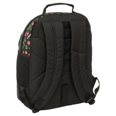 Sac à dos Minecraft noir 2 compartiments anti-rayures