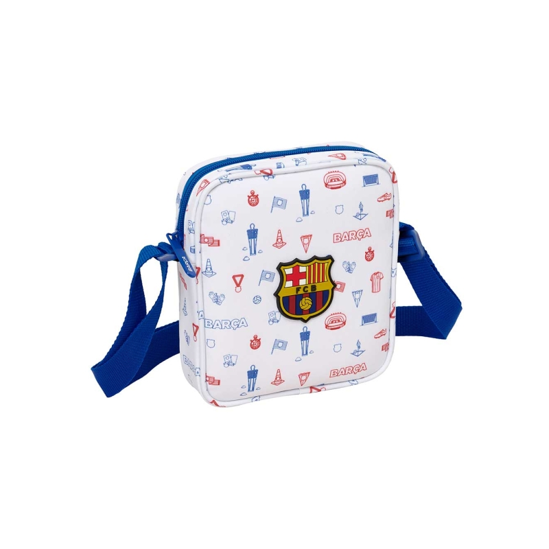 Sac bandoulière enfant FC Barcelona blanc