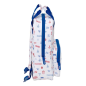 Sac à dos enfant FC Barcelone blanc avec poche frontale Sac à dos enfant FC Barcelone blanc avec poche frontale