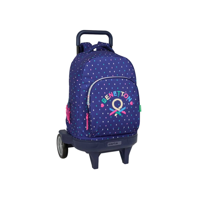 Sac à dos trolley Benetton bleu foncé