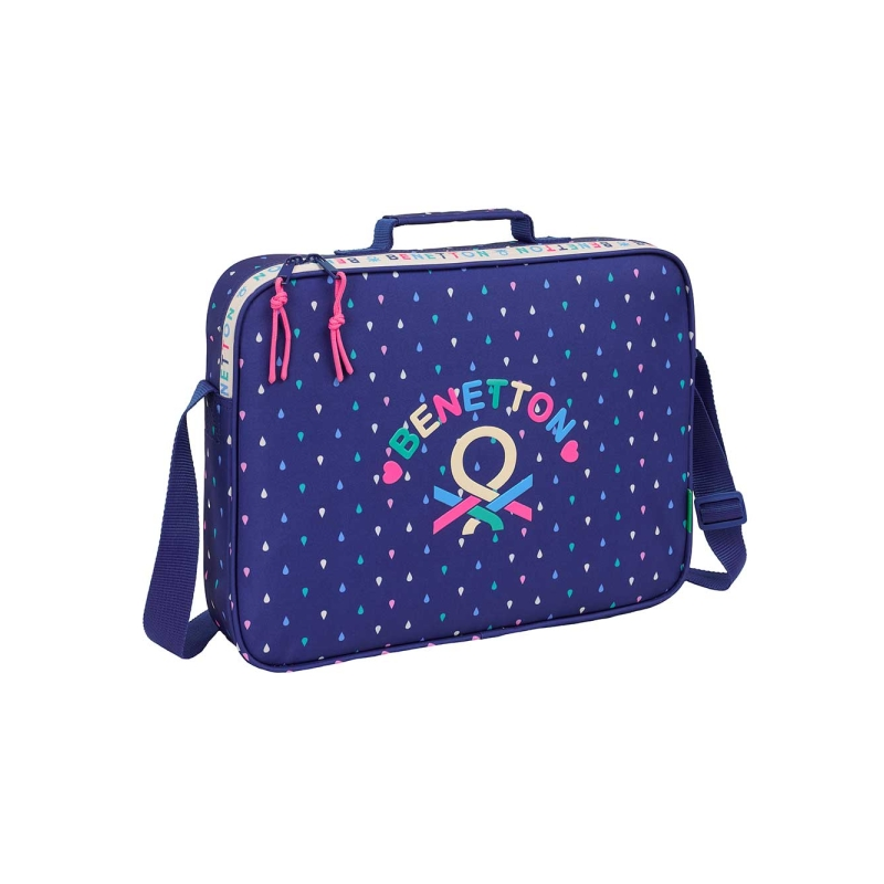 Porte-documents Benetton Drop Zip bleu foncé bandoulière Porte-documents Benetton Drop Zip bleu foncé bandoulière