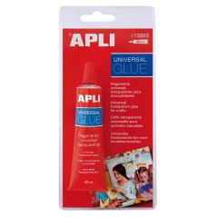 ✅ Apli Cola Universal - 40 ml - Séchage rapide - Résistant à l'eau - Transparent couleur Transparent en stock