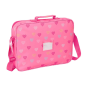 Porte-documents zippé Benetton Heart rose avec bandoulière Porte-documents zippé Benetton Heart rose avec bandoulière