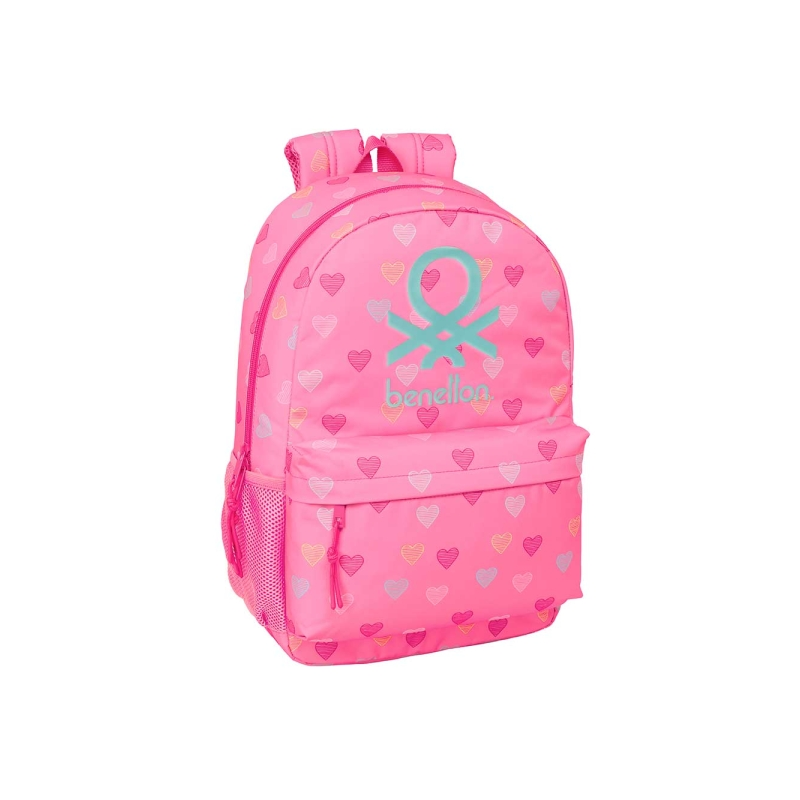 Sac à dos Benetton Heart rose compatible valise Sac à dos Benetton Heart rose compatible valise