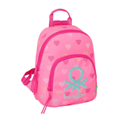 mini sac à dos rose multipoches