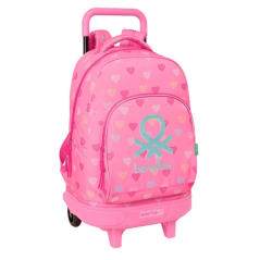 Sac à dos trolley rose cœur