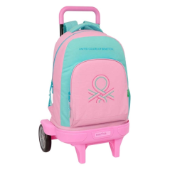 Sac à dos à roulettes rose pastel