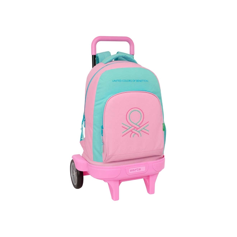 Sac à dos à roulettes Benetton rose pastel Sac à dos à roulettes Benetton rose pastel